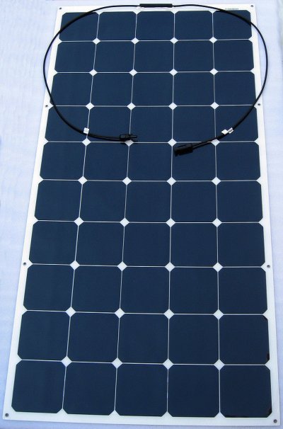 Semi-Flexible 150 Watt Solar Panel, High Efficiency Sunpower Marine Rated.JPG