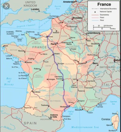 Map of France with route.jpg