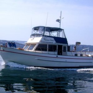 Steaming towards Montegue Harbour