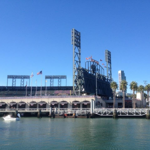 Anchored out side AT&T park. What a fun night!