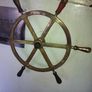 Solid brass steering wheel