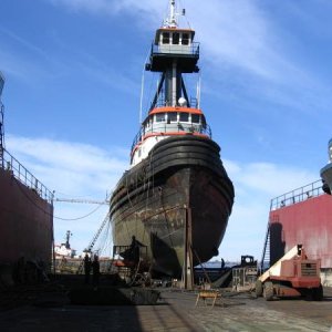 On the hard for hull repairs