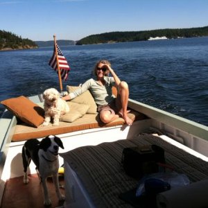 Picnic boat - with dogs