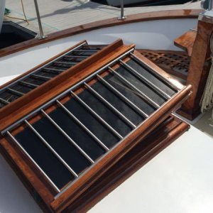 Forward hatch with fresh varnish!