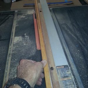 Triming some white oak to band the edges of the hatch.  I used oak because it's a hardwood and will not tear up to much with continued use of the hatc