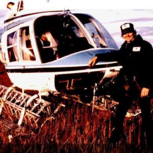 Setting Antennae for offshore drill ship positioning,
  Kotzebue, Alaska 1981