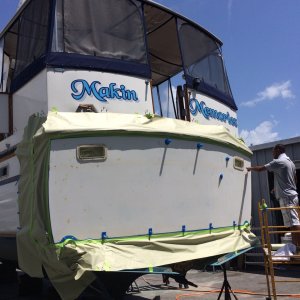 Having the stern painted