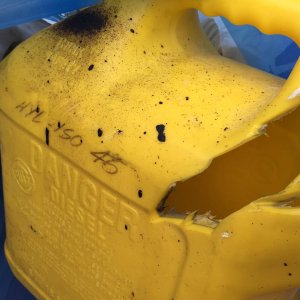 Damaged Jerry Can