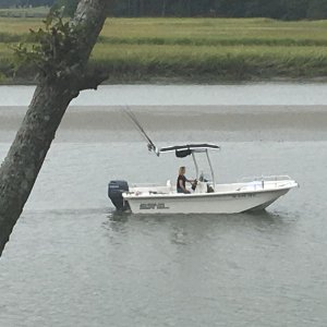 Our skiff at Kiawah