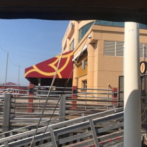 Our view of the Golden Nugget Deck. Front row for the bands.