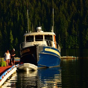 At the dock at Cordero Lodge