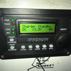 Remote control for inverter/charger
