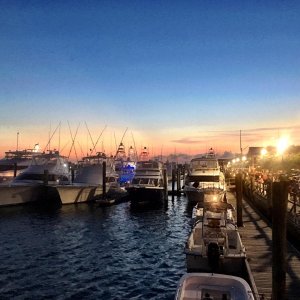 Sunset on Beaufort, NC Town Docks Marina