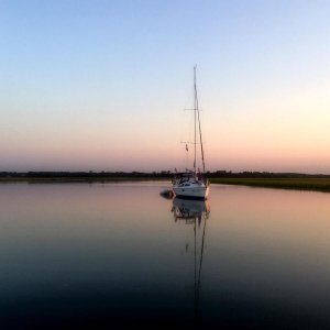 Forever & A Day anchored during our Cruising Club of Charleston Inlet Creek Cruise