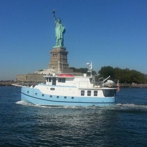 Passing the Statue of Liberty on the Loop