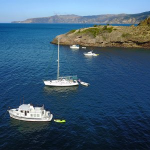 My first cruise to Pelican Harbor, Santa Cruz Island in WILSON, NT 32-260