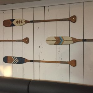 Ojibway canoe paddles.  Midland, ON
