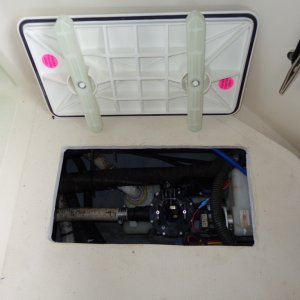 Access cut and deck plate for Vacuflush vacuum generator