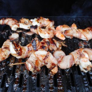 Baja jumbo bacon wrapped shrimp