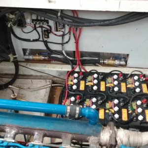 renewed wiring and hose connecting for and aft tanks