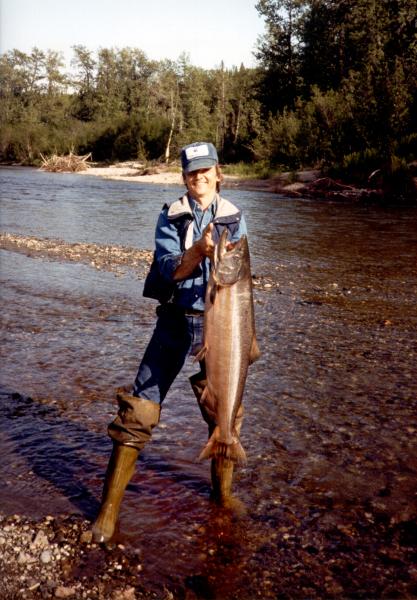 40# King Salmon from Tyonek river, made fantastic smoked fish.