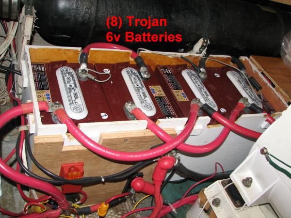 (8) 6v  Trojan T-135 house bank