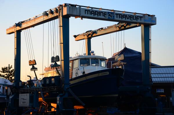 Blue Sky in the slings for an early morning launch