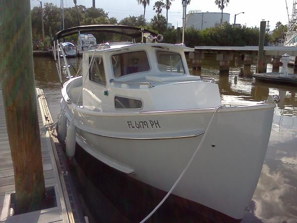 Bow shot of Sherpa resting in her temporary berth after her refit at Progressive Marine Service, St. Petersburg, FL.