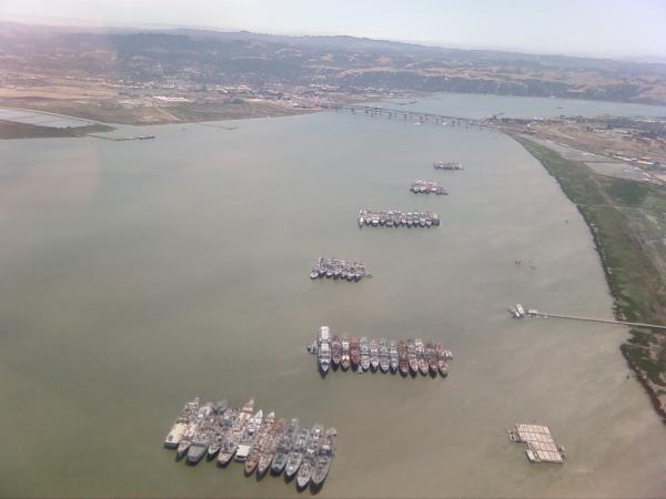 Mothball Fleet and Benecia Bridge