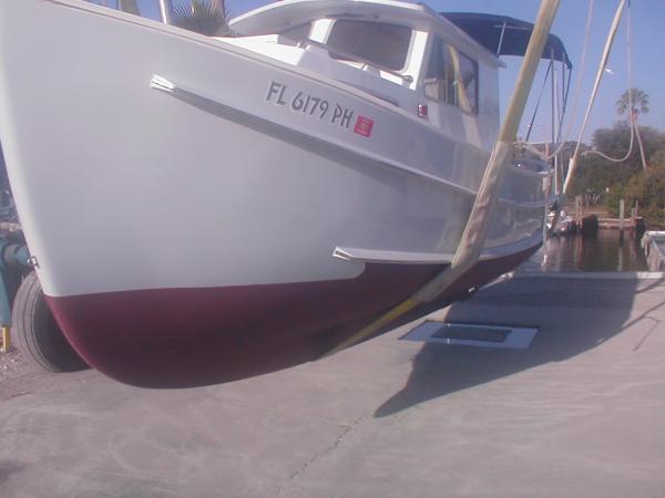 Ready to go in the water!  Sherpa is full-displacement and can handle the rough water.