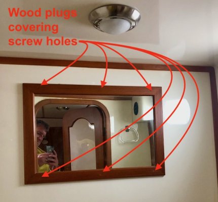 Wood plugs in mirror frame IMG_7234.jpeg