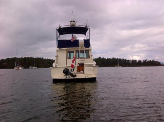 Outboard secured on the swim platform.jpg