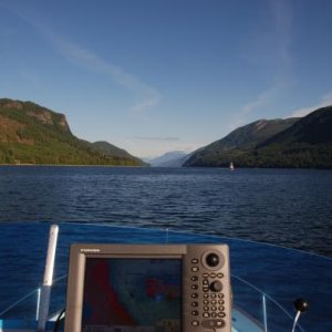 Cruising up Lewis Channel.