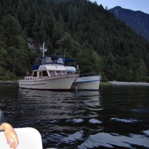 At anchor with my friend in Indian Arm