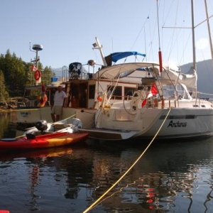 Rafted in Pendrell Sound