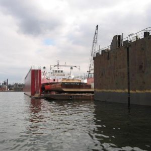 Heading to dry dock for hull repair