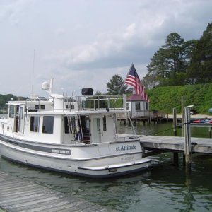 Docked at the Tides Inn in Irvington, VA