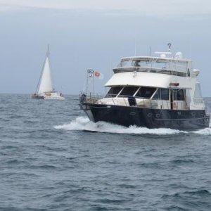 Liberty at Sea in Banks Strait on the top North East Corner of Tasmania