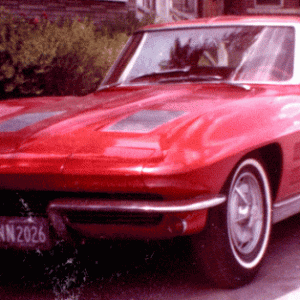 Shiny Red Toy. Split window Sting Ray
Only $5600 back in December 1962.
Same car today ~ $50,000