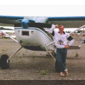 My Cessna 185 back on wheels till spring 
Kenai Air Alaska 1984