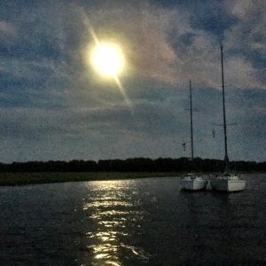 Full moon over Inlet Creek