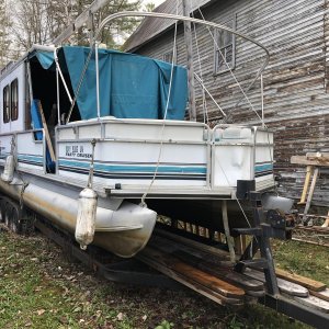 This is how I found the boat, at little worse for wear.  It was at a marina in Long Lake, ADK Mountains.  Saw it while driving buy and made a U-turn. 