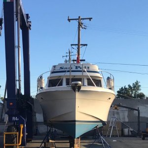 Bow on at Delta Marine Services in Stockton