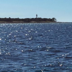 Whitefish Light, just rounded it and heading south into Whitefish Bay out of Lake Superior.