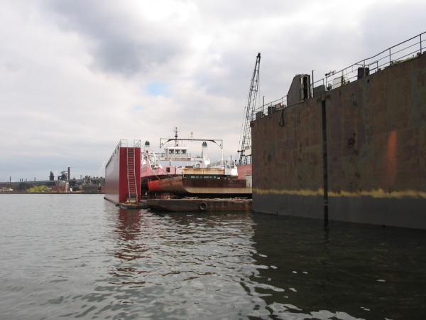 Heading to dry dock for hull repair